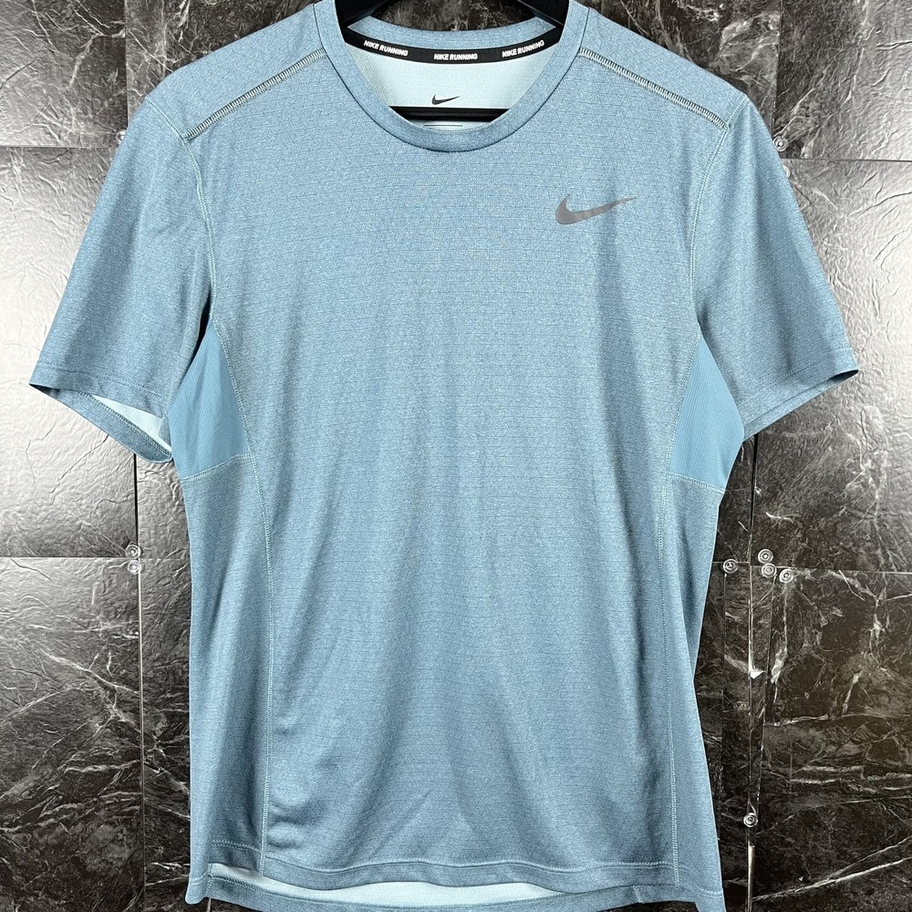 Nike Men's Blue Dri-Fit Running Shirt Medium